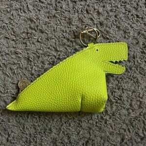 Bath & Body Works Neon Green Dinosaur Coin Bag